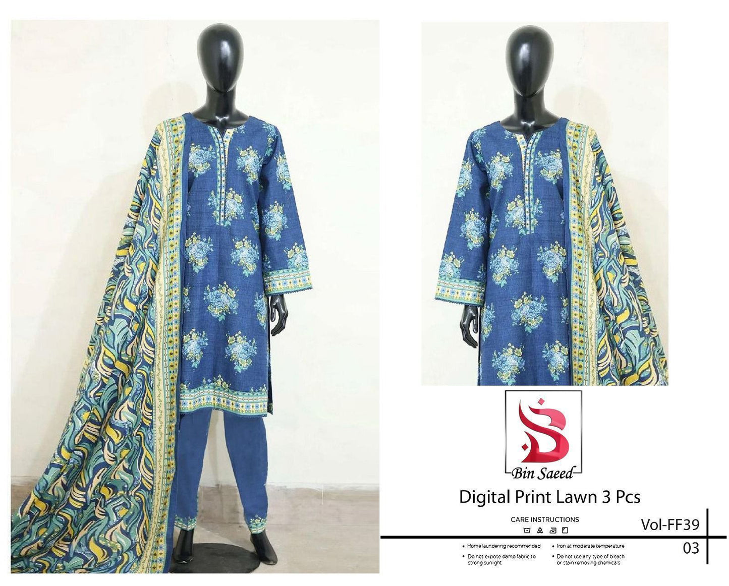 Bin Saeed Airlet Lawn Digital Printed