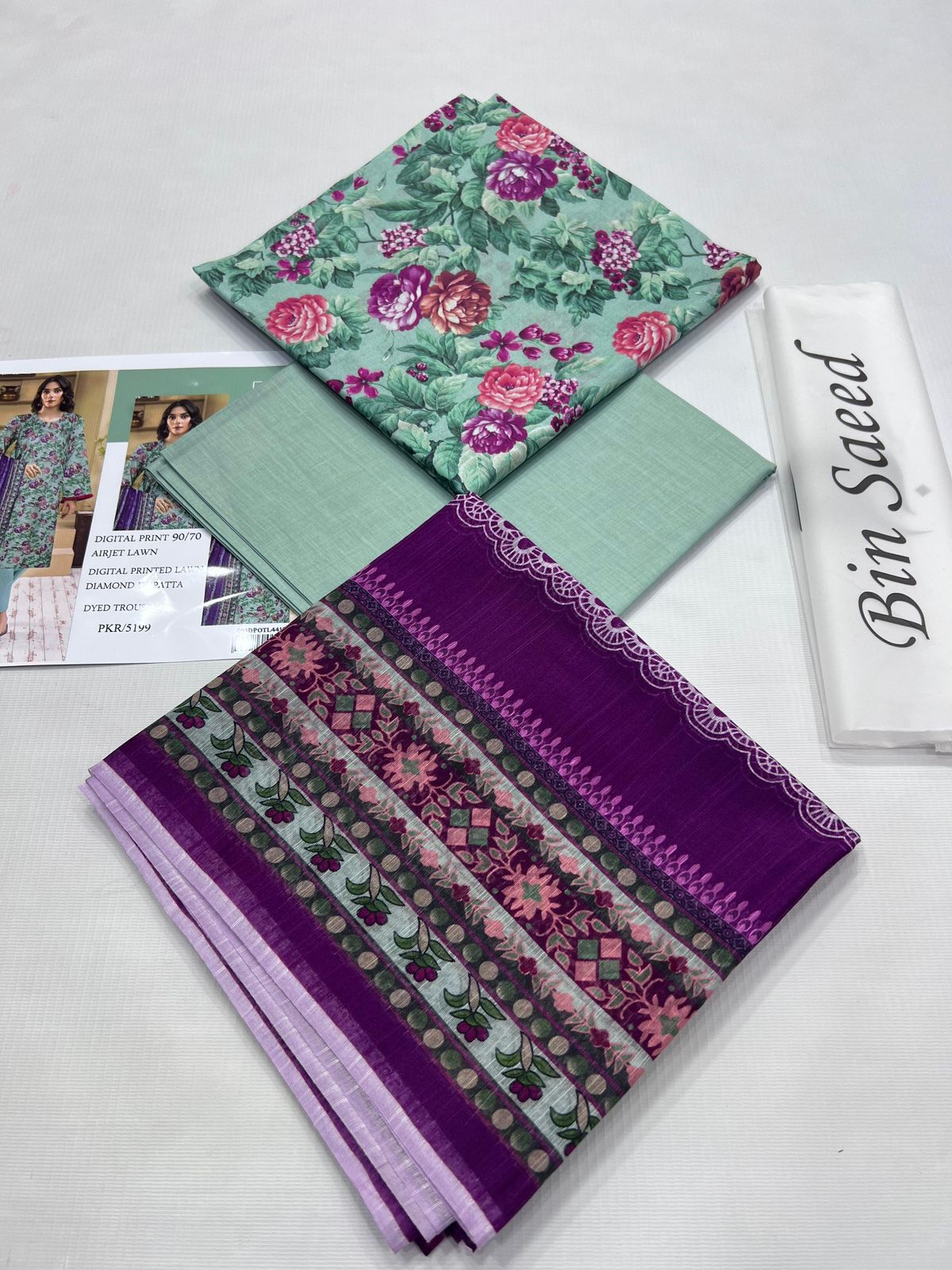 Bin Saeed Airlet Lawn Digital Printed