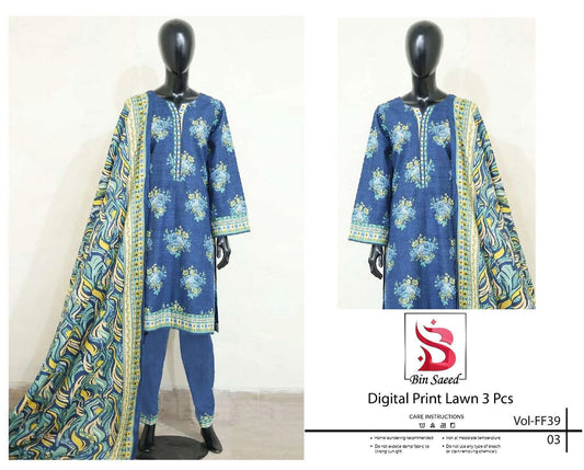 Bin Saeed Airlet Lawn Digital Printed